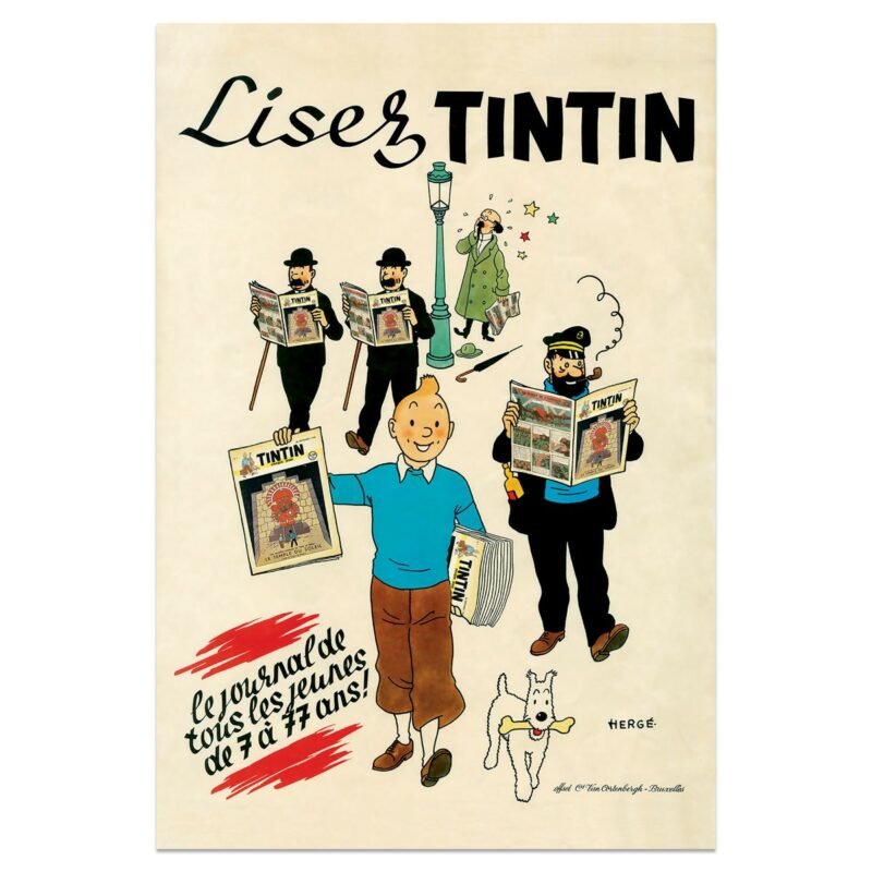 AFFICHE LISEZ TINTIN