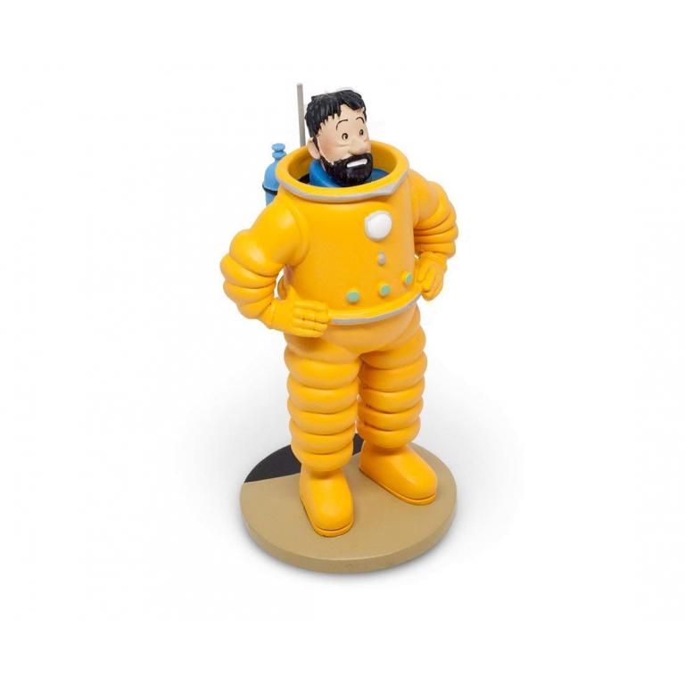 Tintin - Ensemble de 3 figurines en métal - Tintin , Haddock et Milou cosmonautes
