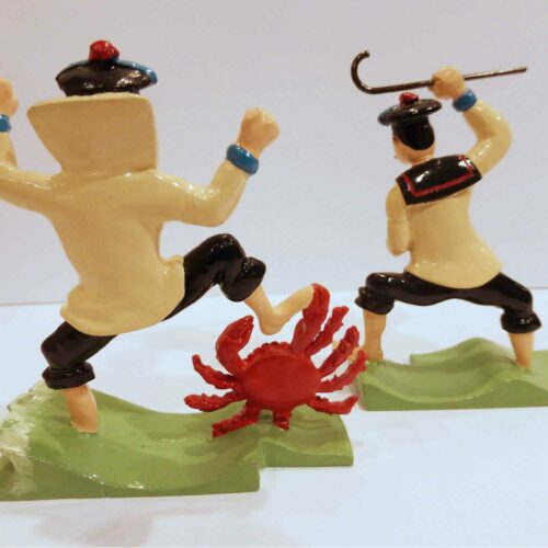 figurine Pixi, les Dupondt avec le crabe