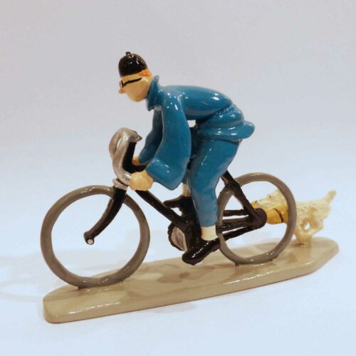 Tintin et Milou à vélo dans le Lotus Bleu