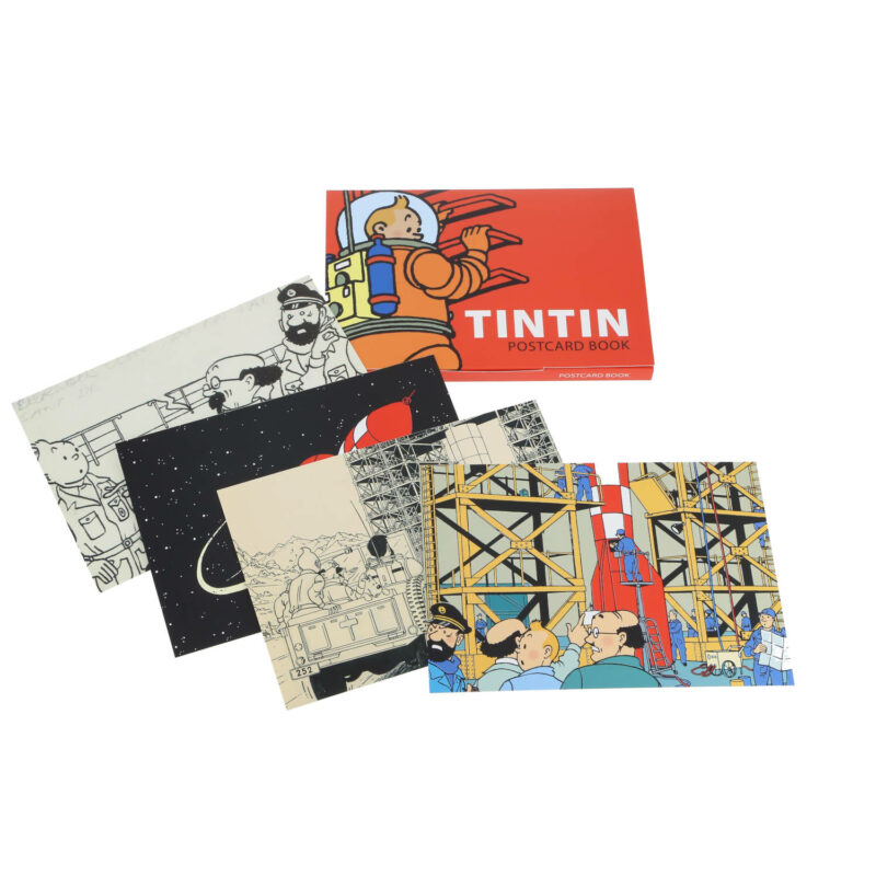 coffret de 16 cartes postales tintin