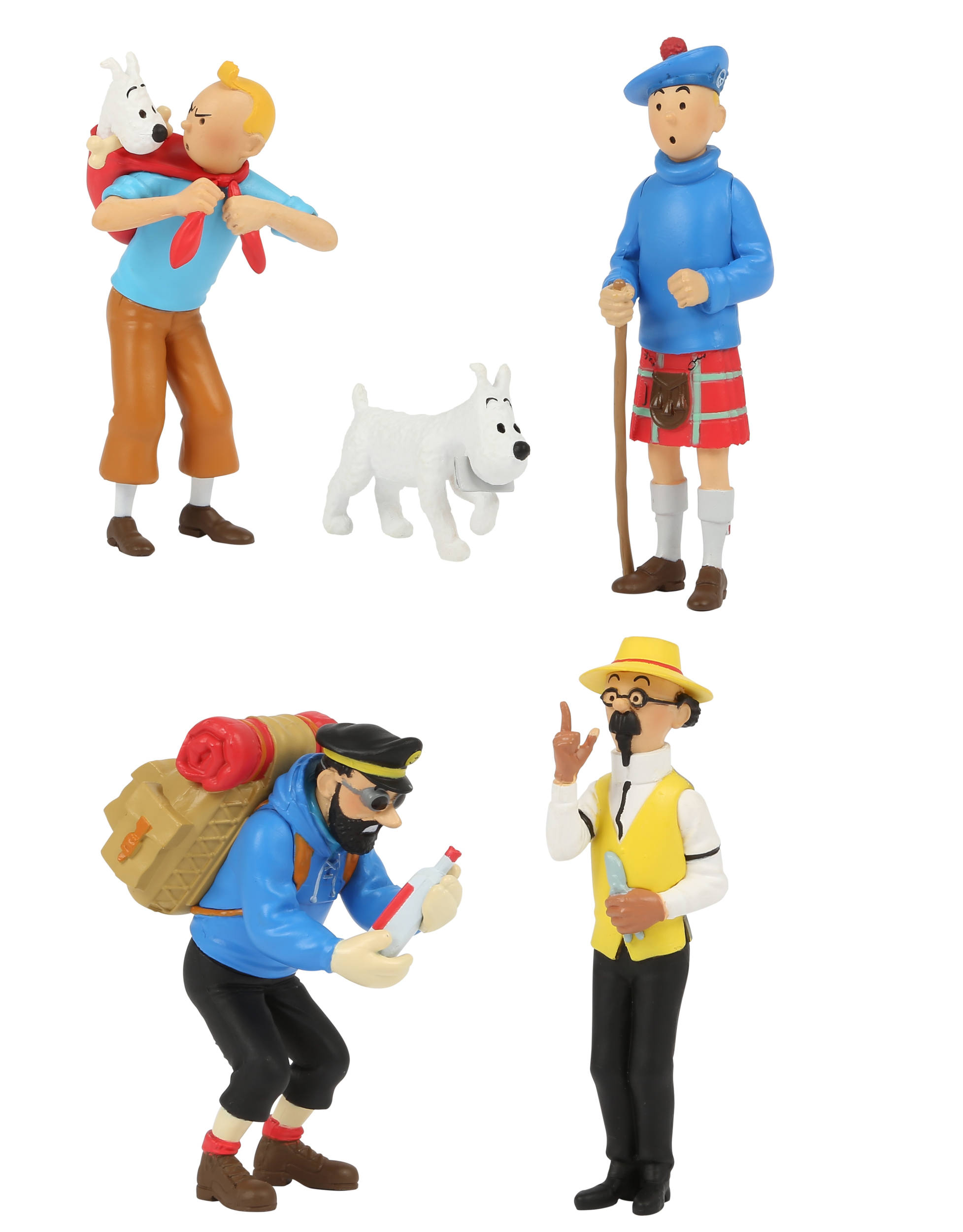 5 figurines pvc tintin